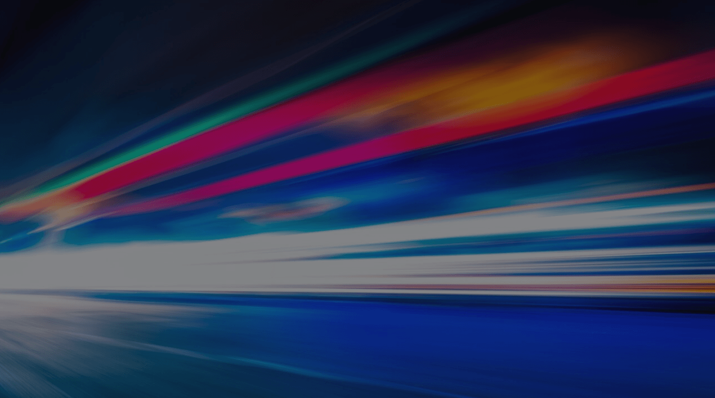 Light trails representing connected systems